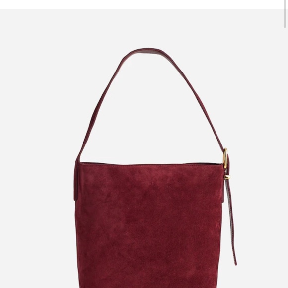 Madewell, Essential Medium Tote, Suede, Deep Merlot - Picture 5 of 7